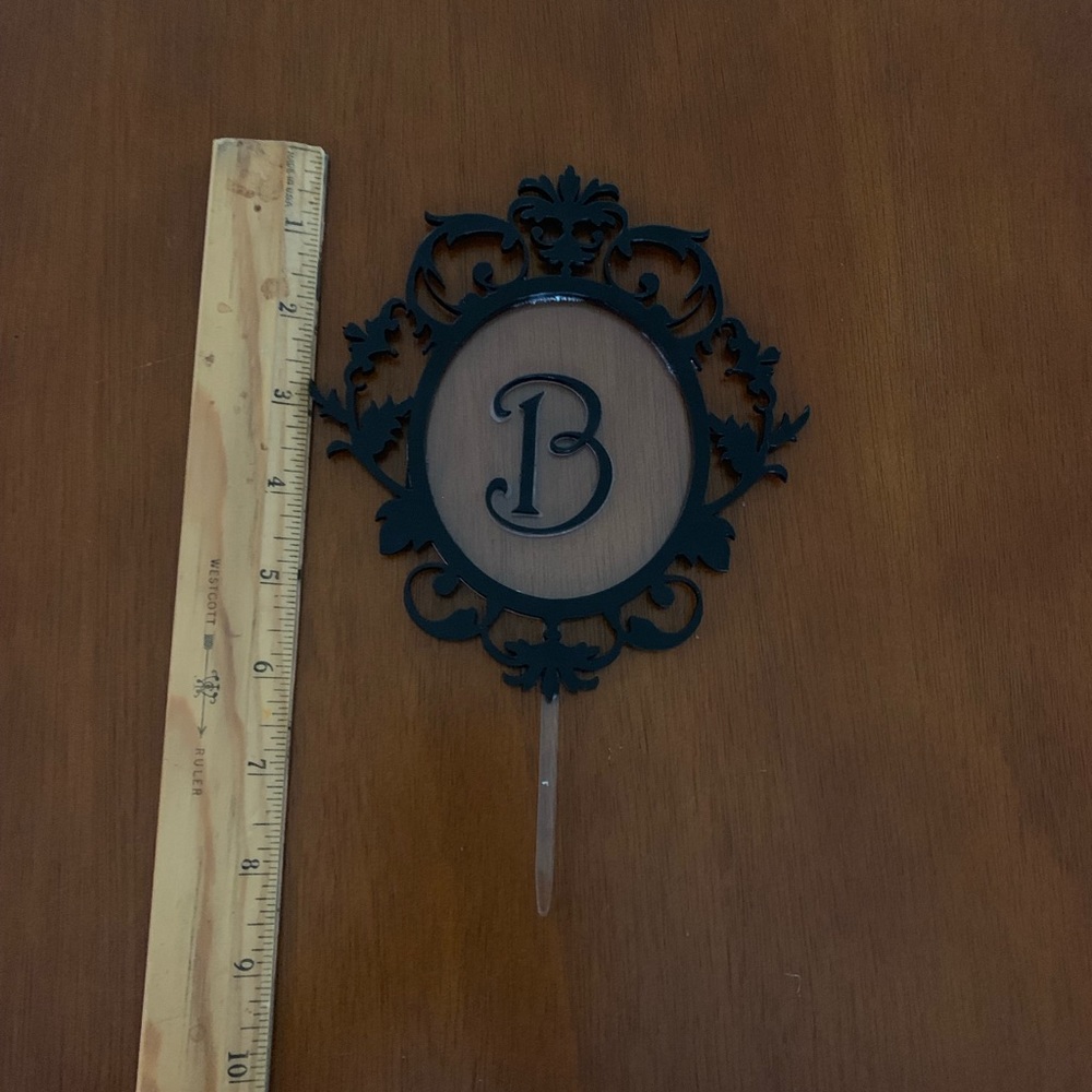 Monogram (B) Cake Topper - Picture 3 of 3